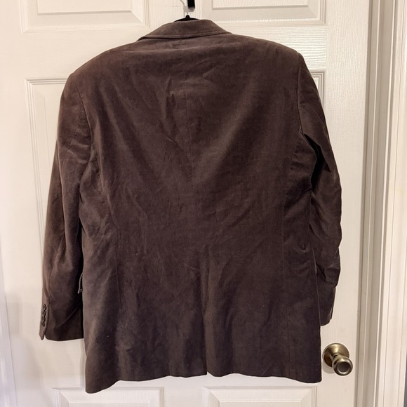 Mens BATISTINI US Size 50 Cool Brown Velvet 90's Blazer Sport Coat Jacket EUC - Picture 11 of 11